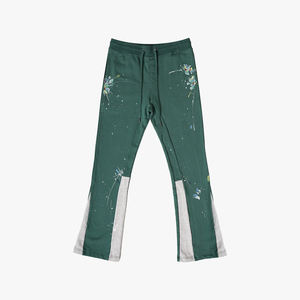 ผู้ชายที่กําหนดเองที่มีคุณภาพสูงสบายๆบานกางเกง Jogger เอวยางยืดบุรุษซ้อนกางเกงวอร์มสําหรับผู้ชาย - Product Image 3