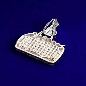 เพชรโมอิสทรงกลมใส VVS กระเป๋าเงินแบบสั่งทำได้น่ารักจี้ฮิปฮอป925เงินสเตอร์ลิง - Product Image 5