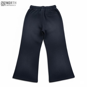 Personnalisé Double Taille Cargo Streetwear Pantalon de survêtement ample Baggy lourd poids lourd délavé à l'acide Vintage Flare Sweat Pantalon empilé pour hommes - Product Image 2