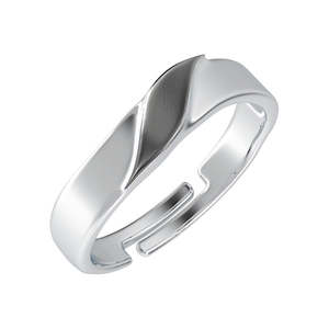 NOVAMART Fine Buy Premium 925 Pure Sterling <b>Silver</b> Cluster <b>Rings</b> for <b>Men</b> Geometric Pattern with Gold Plated Zircon Bezel Setting - Product Image 1
