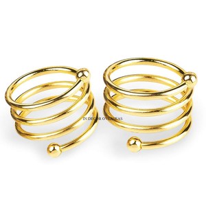 Anneaux de serviette de luxe en aluminium coulé de qualité supérieure plaqués or de haute qualité Honeybee Designer en provenance d'Inde à un prix impressionnant - Product Image 2