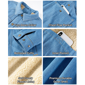 Veste en jean décontractée tendance pour homme, respirante, pour l'extérieur, col rabattu, veste de performance optimale pour homme - Product Image 4