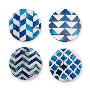 Ensemble de dessous-de-verre en bois et nacre avec support, design tendance, forme carrée, ensemble de dessous-de-verre pour les meilleures ventes - Product Image 6