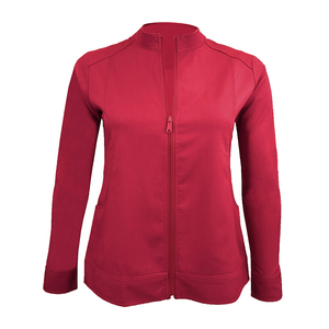 Veste de travail médicale personnalisée en sergé extensible Spandex/Polyester pour femmes, fabrication OEM KATBROS INDUSTRY, pour uniformes de gros - Product Image 3