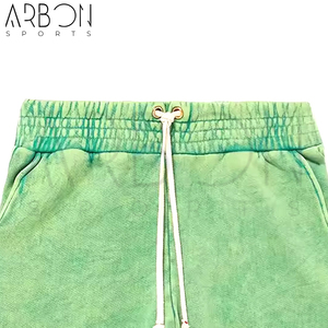 Outer Wear Comfortable Unique Design New AMen Bulk <b>Shorts</b> Custom Logo <b>Towel</b> Beach Vintage Distressed Acid Washed <b>Shorts</b> - Product Image 2