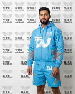 Ensemble de shorts coupe-vent en nylon haute densité résistant à l'eau, doublure en maille respirante, marque privée, fabricant - Product Image 1