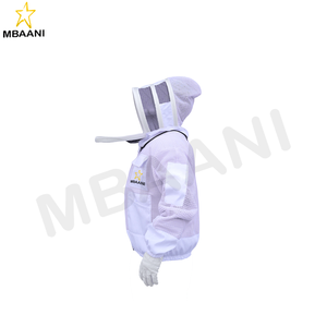 Veste d'abeille couleur blanche avec voile d'escrime pour hommes et femmes. - Product Image 3
