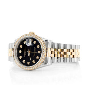 Reloj de Lujo con Esfera de Cristal y Movimiento de Cuarzo, con Incrustaciones de Moissanita en Tono Dorado, Estilo Hip Hop con Aspecto de Diamantes - Product Image 2