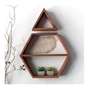 Handcrafted Natural Brown Wooden Bookshelf Home Office Study Room Decor Bookshelves and Bookcases - Product Image 1