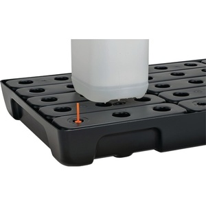 27 L Polyethylene Shelf <b>Tray</b> with PE Grate and Leak Indicator CEMO Brand <b>Storage</b> <b>Trays</b> Dimensions L976xW495xH95mm - Product Image 3