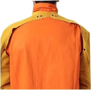 Mangas de soldadura de cuero Protectores de brazo de cuero real Mangas de soldadura Protección de brazo resistente al calor - Product Image 3