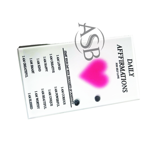 Tuile de cils d'affirmations quotidiennes en gros de vente chaude avec aimant pour pince à épiler Tuiles de pince à cils de Logo personnalisé durable - Product Image 4