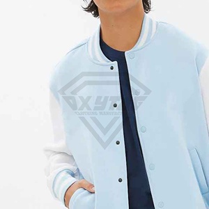 แจ็กเก็ตเบสบอลบอมเบอร์สำหรับผู้ชายขนาดพลัสไซส์งานปักโลโก้ - Product Image 5