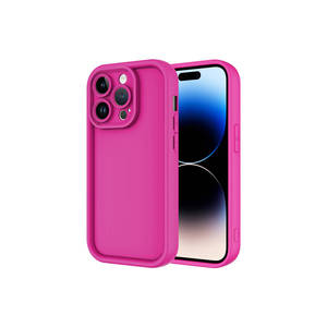 Coque en silicone Netzy SAFA à motif ananas pour iPhone 14 Pro rose foncé avec protection de l'appareil photo, protection de téléphone, protection XR - Product Image 1