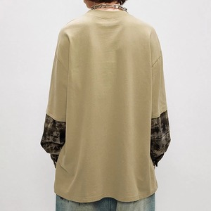 Haute qualité hommes grande taille Double manches respirant t-shirts impression de logo personnalisé 100% coton coupe confortable - Product Image 2