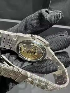 Luxury Quartz <b>Watch</b> With Moissanite Diamonds Fully Iced Out <b>For</b> <b>Men</b> And Women Seeking Premium Brilliance And Style - Product Image 3