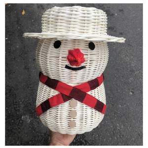 Ornement d'aile d'ange en rotin décor suspendu d'arbre de Noël pour la fête de vacances et la décoration de cadeau - Product Image 3