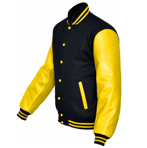 Veste universitaire OEM en laine à gros boutons en polaire pour hommes Veste universitaire décontractée d'hiver et respirante pour hommes - Product Image 3