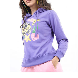 Casual, ropa de calle, hombro caído, transpirable, respetuoso con el medio ambiente transpirable invierno logotipo personalizado estampado mujeres sudaderas con capucha en color sólido - Product Image 1