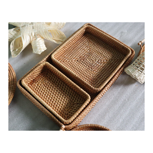 Bandeja de mimbre para servir, cestas de pan de mimbre, cesta para servir frutas y verduras - Product Image 2