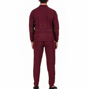 Vente en gros de survêtements deux pièces de couleur unie à la mode décontractée pour hommes, respirante et écologique, nouveauté - Product Image 5