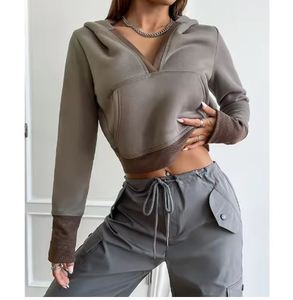 Sweat à capuche à manches longues pour femmes coupe surdimensionnée fournisseur en gros direct d'usine OEM - Product Image 1