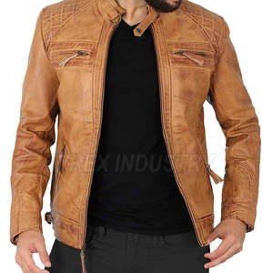 Veste en cuir de haute qualité, logo personnalisé, veste en cuir, vêtements de mode, veste en cuir pour hommes - Product Image 2