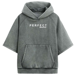 New 2025 Boxy Fit Hoodie <b>Sweatshirt</b> Men Women High Quality Pullover Hoddies <b>Short</b> <b>Sleeve</b> Most Selling Unisex Oversized Hoddie - Product Image 2