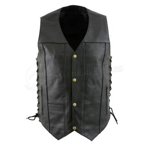 Gilet de moto à capuche respirant sans col pour hommes avec doublure en coton de bonne qualité Vente en gros personnalisé - Product Image 4