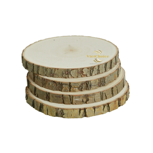 Rustic Round Pine Wood Tree Slices With Bark For Wedding Decor And Table Centerpieces - Product Image 4