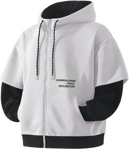 Sudadera con Capucha de Alta Calidad para Hombre, de Invierno, Lisa, Teñida, Gruesa, de Manga Larga, Corte Clásico, Secado Rápido, con Cordón Ajustable - Product Image 1