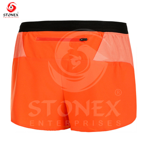 Shorts de course personnalisés avec poches zippées pour hommes, services OEM, impression de logo personnalisée - Product Image 2