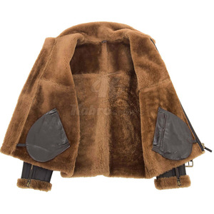 Wholesale Leather <b>Shearling</b> <b>Jackets</b> <b>For</b> <b>Men</b> Casual Style Custom Logo Available - Product Image 5