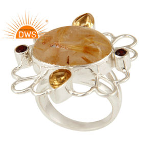 แหวนแยกอัญมณีหลายชิ้นทำจากเงินแท้ผู้ผลิตเครื่องประดับตามสั่ง - Product Image 1