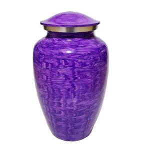 Urna de cremación de Metal y aluminio para cenizas de adultos, bote de ceniza humana y cremación, Color púrpura, acabado moderno - Product Image 1
