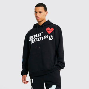 Wholesale Custom Heavyweight Men's Winter Sweatshirt with 3D for <b>Puff</b> Print Winter Hooded Collar Design - Product Image 1