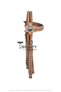 Premium Anglais Western Selle Poitrine Collier Headstall Pur Cuir Personnalisable Taille Couleur Confortable Durable Équitation - Product Image 3