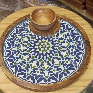 Bandeja de servicio de madera de acacia de tendencia con diseño de rectángulo único precio de fábrica en la India superventas - Product Image 4