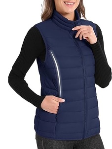 Nouvelle veste matelassée en toile sans manches unisexe d'hiver personnalisée OEM pour l'extérieur, imperméable, respirante, coupe-vent, logo frontal - Product Image 2