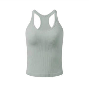 Lightweight Ladies Fitness Camisole Plus Size Stretchy Tight Slimming Breathable Sports Vest <b>Padding</b> Racerback Four-Way Stretch - Product Image 3