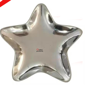 Nouveau plateau de service en aluminium métallique finition argentée décoratif avec poignée à motif d'oiseau pour hôtel, restaurant et bar - Product Image 3