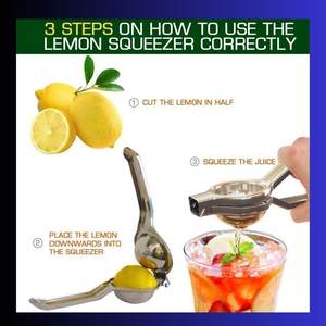 ที่คั้นน้ำมะนาวส้มส้มเครื่องครัวสแตนเลสด้วยมือเครื่องมือกดผักและผลไม้ - Product Image 3