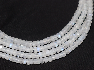 El más vendido, cuentas de piedra natal de junio de grado AAA, piedra lunar arcoíris Natural, forma de Rondelle facetada, 3-5mm, para hacer collares de joyería - Product Image 5