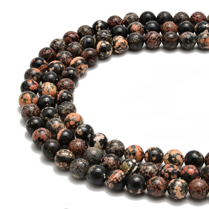 Perles de pierre Jaspe léopard, fil de perles, bijoux en pierre, pierres précieuses lisses en vrac, collier de guérison, cristal naturel, grossiste - Product Image 5