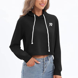 Tops courts grande taille pour femmes de haute qualité les plus populaires sweats à capuche impression personnalisée Streetwear en vente - Product Image 4