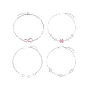 Bracelet unisexe en argent sterling plaqué or et rhodium pour les occasions de cadeaux et de fêtes - Product Image 1