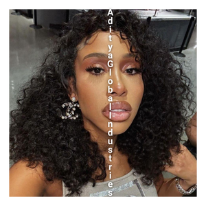 Perruque de cheveux humains crépus bouclés 100% Remy sans colle pour Swiss Lace Front HD pour Lace Frontal Perruque pour femmes Perruques vierges vierges - Product Image 1