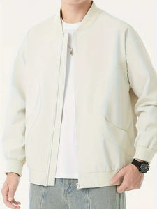 Chaqueta de bombardero para hombre hecha a medida con cuello alto Chaqueta de talla grande de calidad con precio de logotipo - Product Image 2