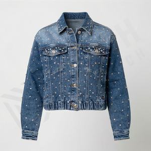 Chaqueta Vaquera Corta Personalizada para Hombre, Invierno, Forro de Lana en la Parte Delantera, Larga y Corta, Precio Bajo, OEM, Ropa de Moda - Product Image 1