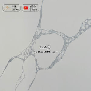 Losa de Cuarzo Sintético NV870 con Menos Juntas, Decoración Integrada, Diseño Calacatta con Vetas Pronunciadas - Product Image 2